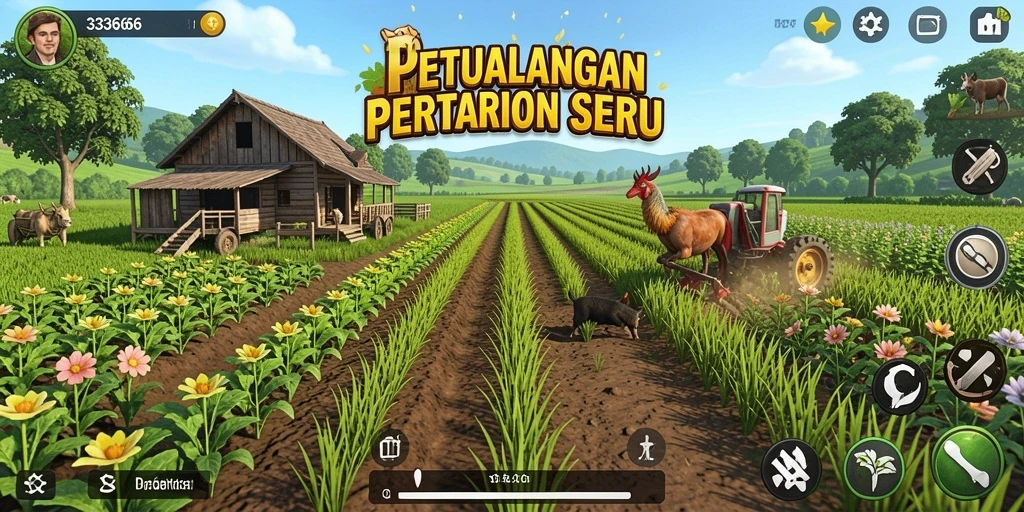 Gameplay menarik dari 333666 dengan elemen pertanian yang kaya.