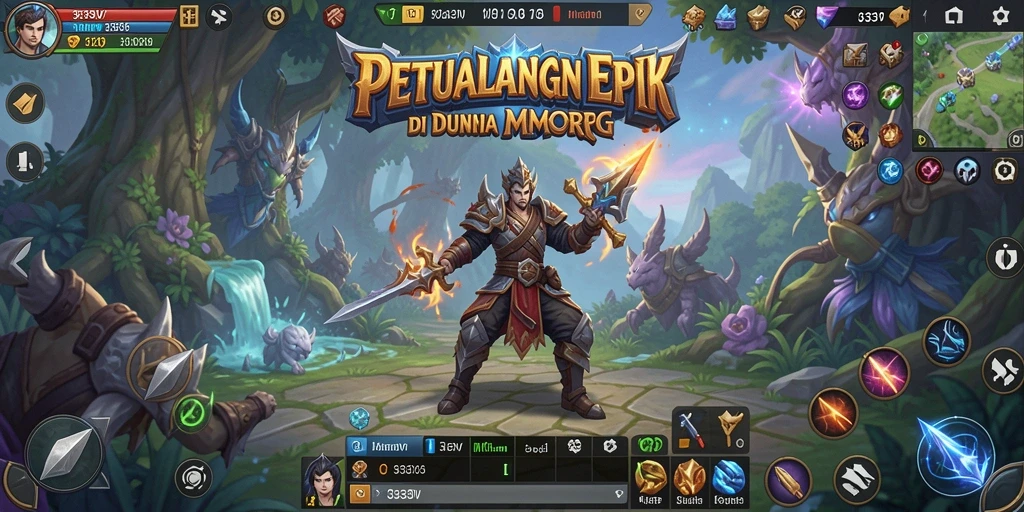 Tampilan gameplay <strong>333V</strong> yang menggambarkan petualangan seru di dunia fantasi.