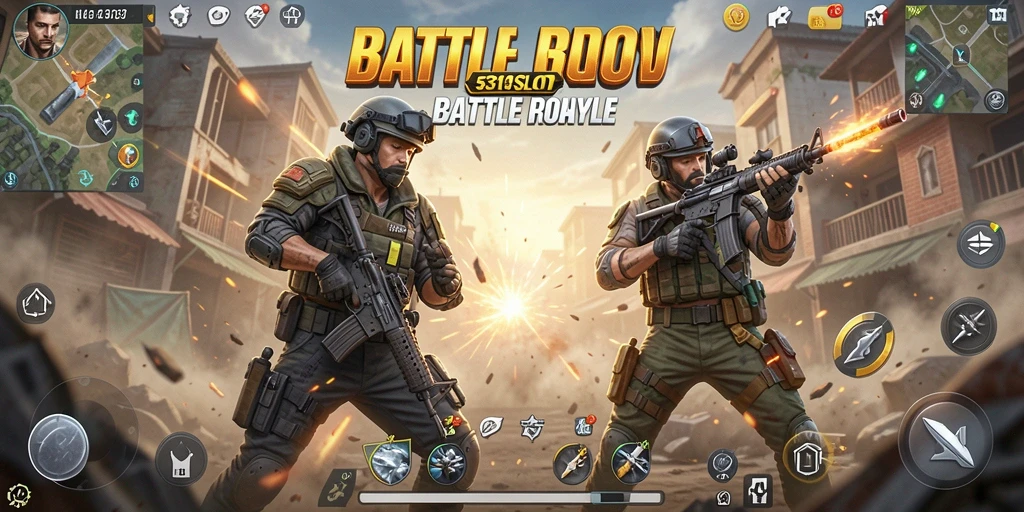 Tampilan action seru dalam gameplay Battle Royale 531SLOT.
