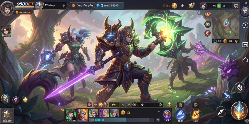 Tampilan gameplay <strong>988BET</strong> yang epik dan mendebarkan.