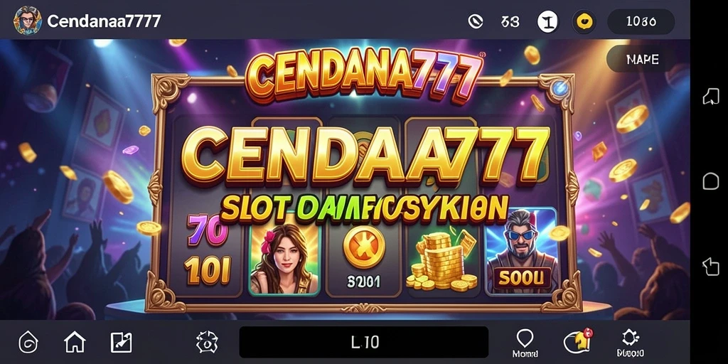 Screenshot gameplay CENDANA777 yang menampilkan kombinasi kemenangan slot.