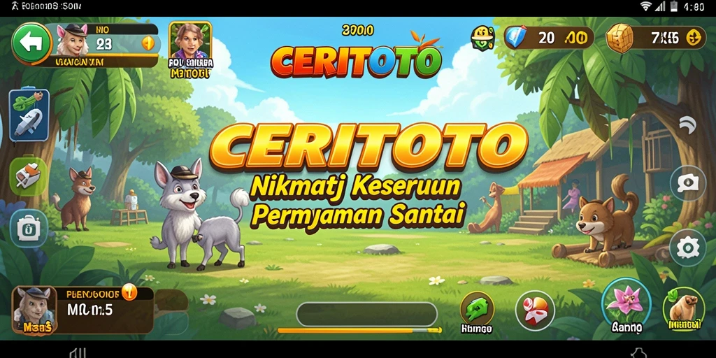 Screenshot gameplay CERITOTO menampilkan pengalaman bermain yang menyenangkan.