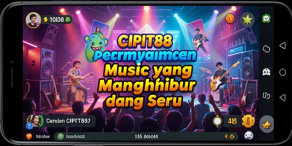 Tampilan menarik dari gameplay CIPIT88 yang penuh warna dan musik.
