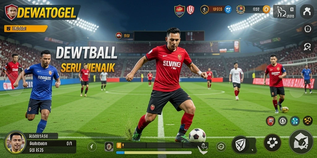 Tampilan gameplay seru DEWATOGEL dengan pemain bertanding di lapangan.