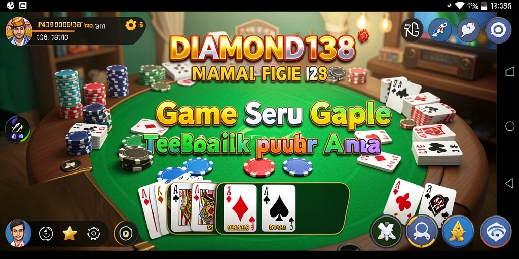 Menampilkan gameplay seru DIAMOND138 dalam permainan Gaple.