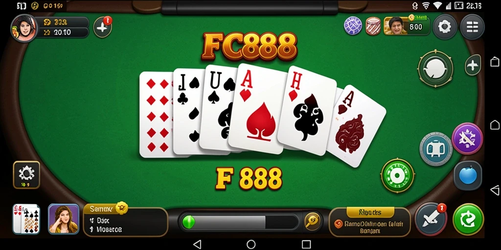 Screenshot FC888 menunjukkan suasana permainan Domino yang seru.