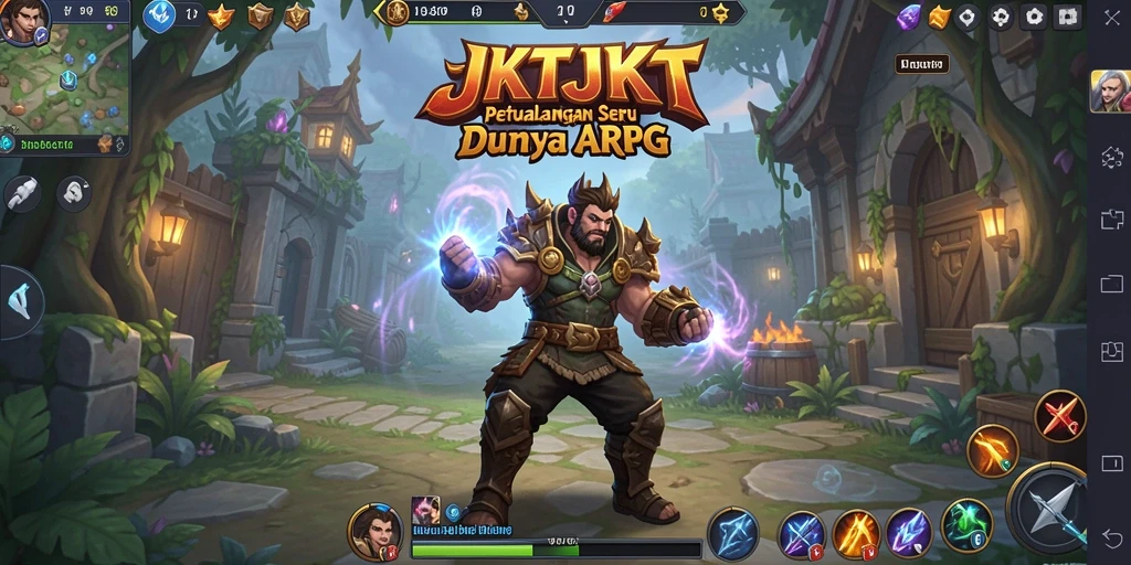 Tangkapan layar gameplay JKTJKT yang menampilkan aksi seru petualangan ARPG.
