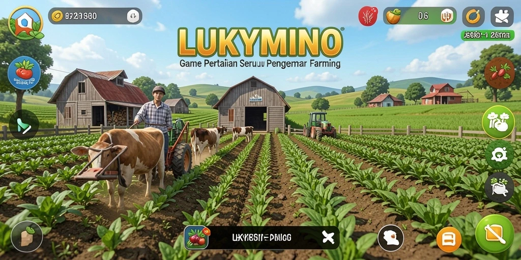 Tampilan gameplay seru dan menyenangkan dalam LUKYMINO.