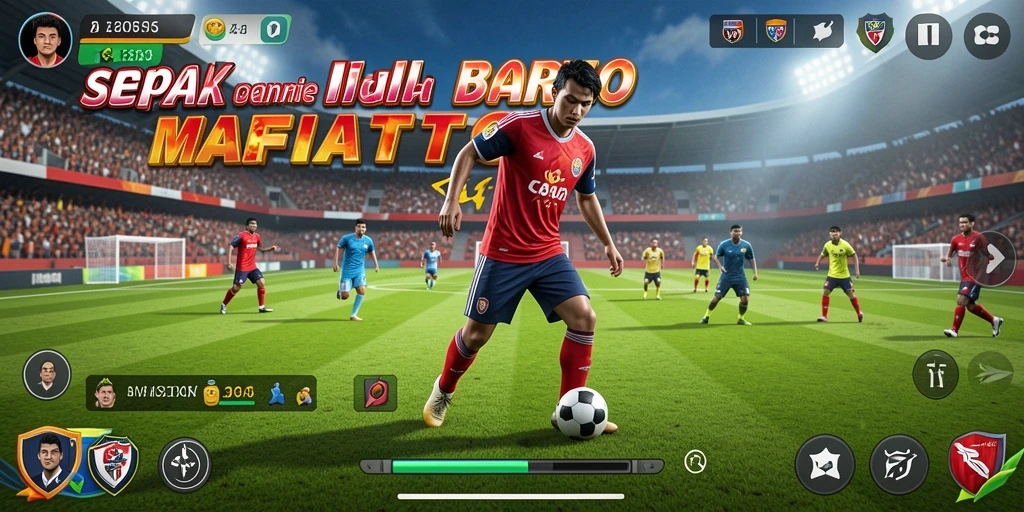 Tampilan menarik dari gameplay sepak bola di MAFIATOTO.