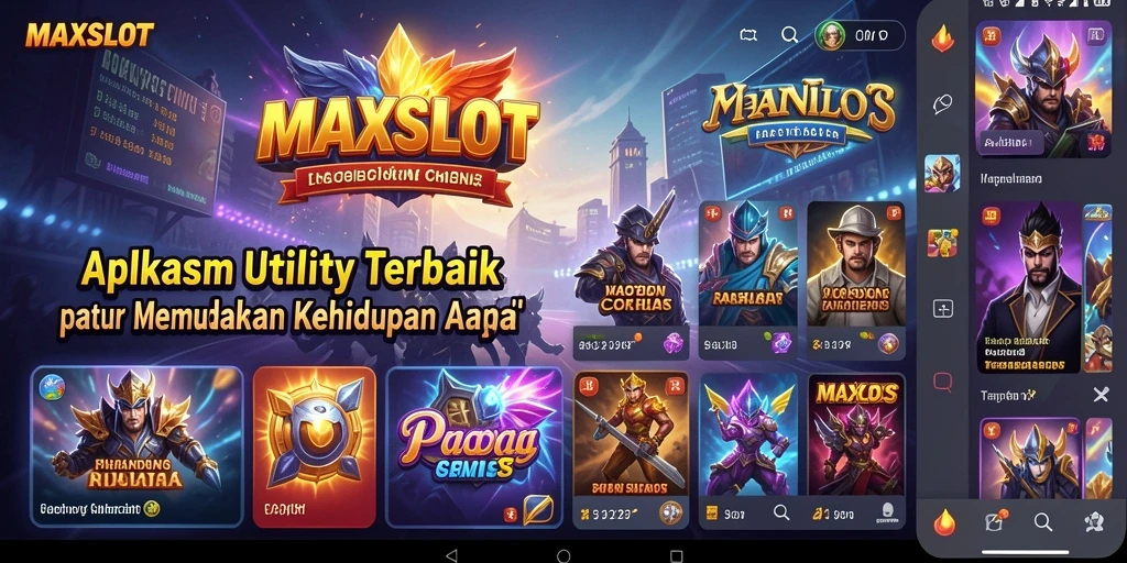 Antarmuka surat pantau aplikasi MAXSLOT yang memudahkan pengguna.
