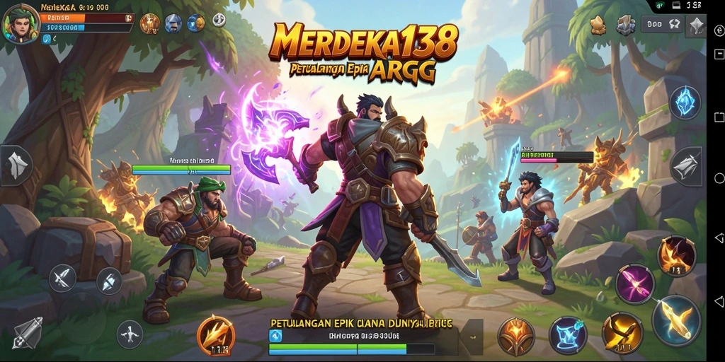 Tampilan gameplay seru dari MERDEKA138 yang penuh aksi ARPG.