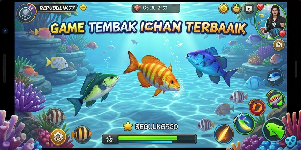 Tampilan menarik saat menangkap ikan di REPUBLIK77.