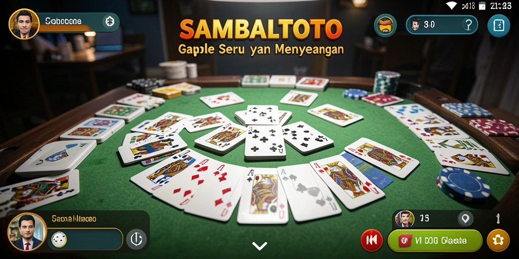 Tangkapan layar SAMBALTOTO menampilkan suasana permainan Gaple yang seru.