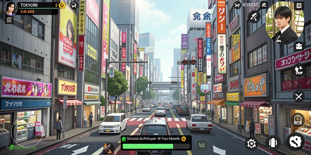 Tampilan gameplay <strong>TOKYO88</strong> yang menarik dengan karakter dan lingkungan Tokyo.